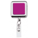 13232-01 Square metal retractable badge holder