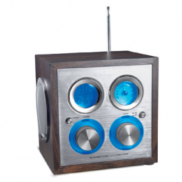 05094 Wooden cube radio