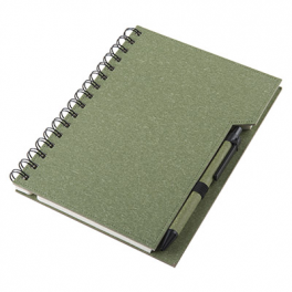 13186-60 COLOURED ECO NOTEBOOK WITH PEN