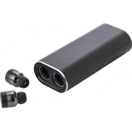 8163 Power bank with two wireless ear buds