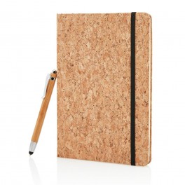 notebook with bamboo pen including stylus